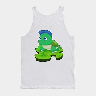 Turtle Pupil Cap School Tank Top